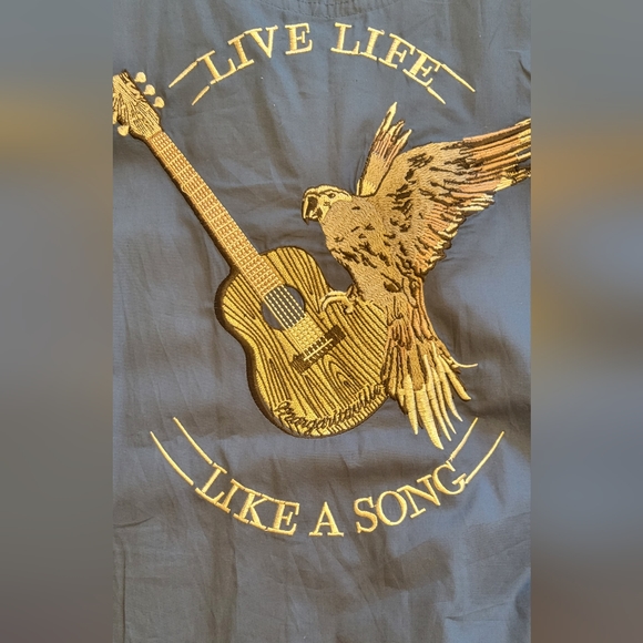 Margaritaville embroidered mechanic button down shirt NWT - Picture 7 of 7